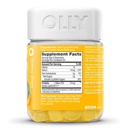 OLLY® Probiotic Dietary Supplement 50 per Bottle Gummy (1249514_BT)
