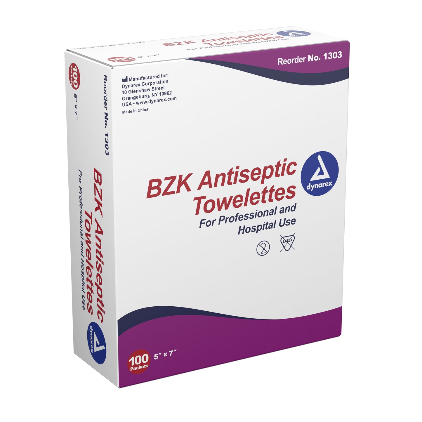 Dynarex® Antiseptic Skin Towelette Individual Packet Scented 100 Count (670150_BX)