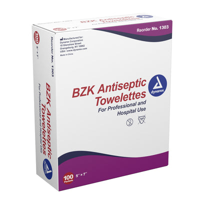 Dynarex® Antiseptic Skin Towelette Individual Packet Scented 100 Count (670150_BX)