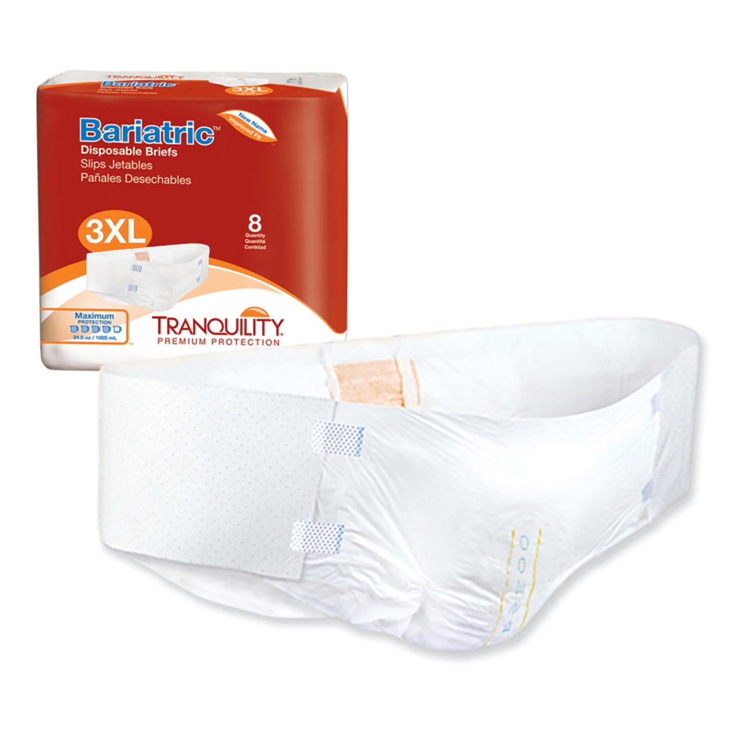 Tranquility® Bariatric Unisex Adult Incontinence Brief 3X-Large Disposable Heavy Absorbency (461046_CS)