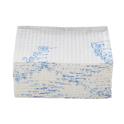 McKesson Procedure Towel 13 W X 18 L Inch White / Blue Cartoon Toes NonSterile (1069101_CS)