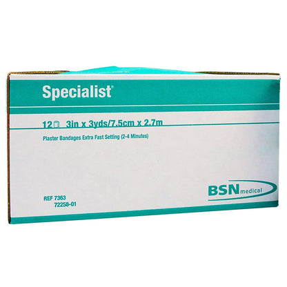 Specialist® Plaster Bandage 3 Inch X 9 Foot Plaster of Paris White (4788_CS)
