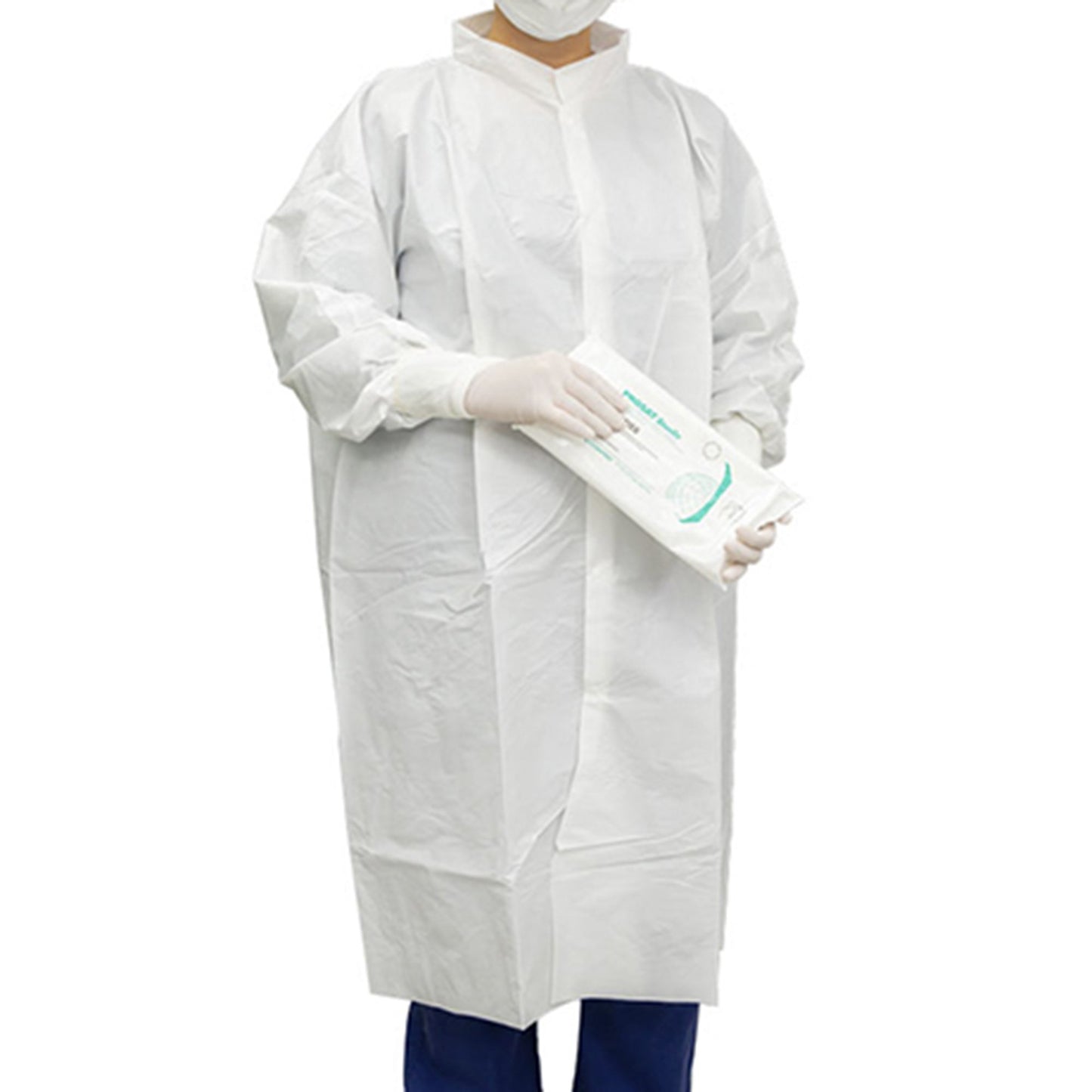Contec® CritiGear™ Cleanroom Lab Coat White 2X-Large Knee Length Microporous Fabric Disposable (1128921_CS)