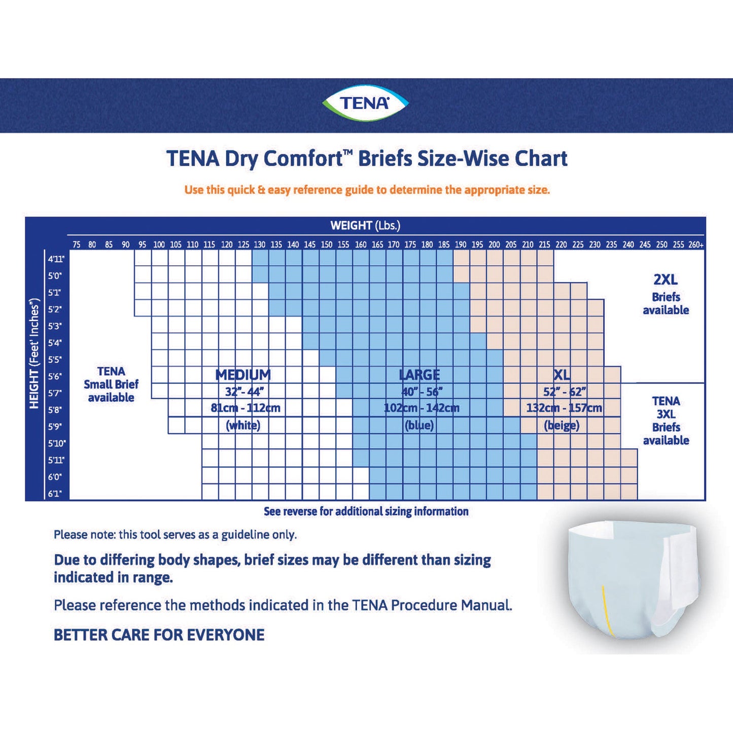 TENA Dry Comfort™ Unisex Adult Incontinence Brief Large Disposable Moderate Absorbency (1245725_PK)