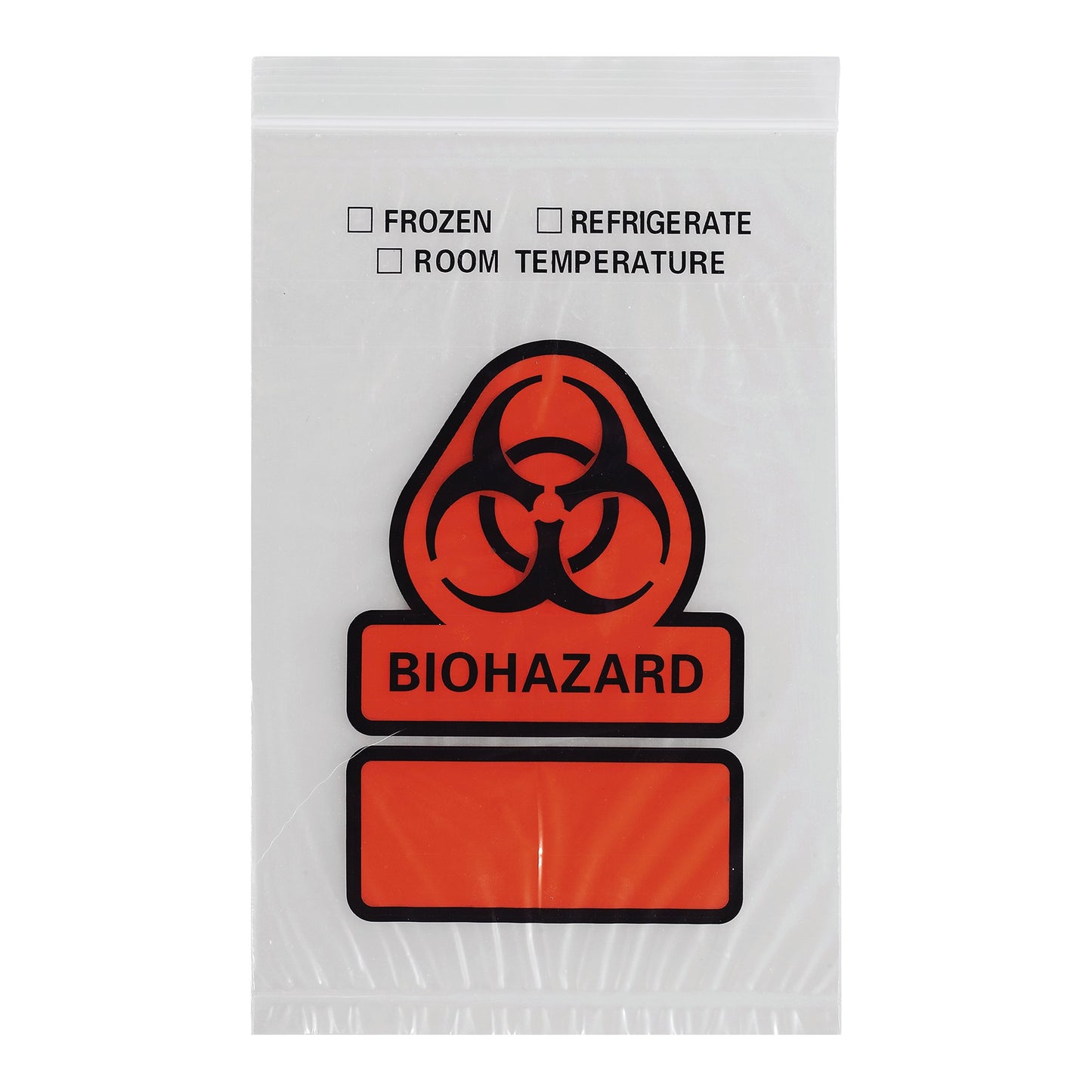 ASP Global LLC Specimen Transport Bag with Document Pouch 6 X 9 Inch Zip Closure Biohazard Symbol / Storage Instructions NonSterile (1038675_CS)