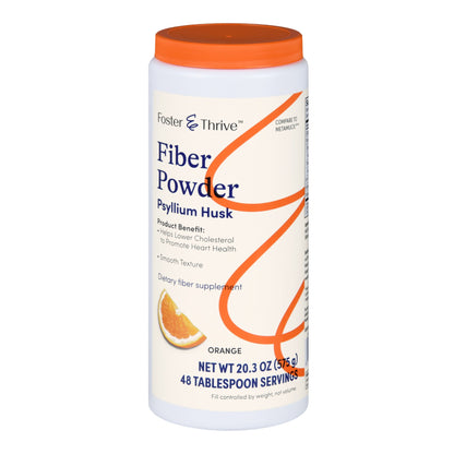 Foster & Thrive™ Fiber Supplement Orange Flavor Powder 20.3 oz. Psyllium Husk (1235081_EA)