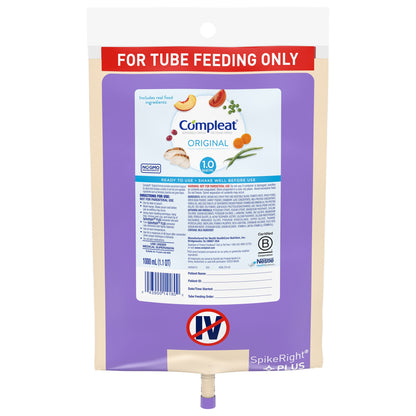Compleat® Original Tube Feeding Formula Unflavored Liquid 1000 mL Ready to Hang Prefilled Container (693711_EA)