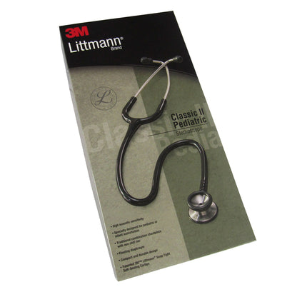 3M™ Littmann® Classic II™ Clinician Stethoscope Black 1-Tube 28 Inch Tube Double Sided Chestpiece (228217_EA)