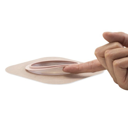 New Image™ CeraPlus™ Ostomy Barrier Precut, Extended Wear Adhesive Tape Borders 57 mm Flange Red Code System 1-1/4 Inch Opening (1158422_BX)