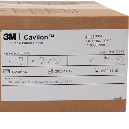 3M™ Cavilon™ Skin Protectant 1 oz. Tube Unscented Cream CHG Compatible (842937_CS)