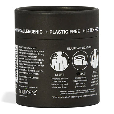 Strap Athletic Tape Black 1.97 Inch X 5-1/2 Yard Bamboo Fiber NonSterile (1219455_BX)