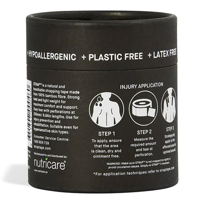 Strap Athletic Tape Black 1.97 Inch X 5-1/2 Yard Bamboo Fiber NonSterile (1219455_BX)
