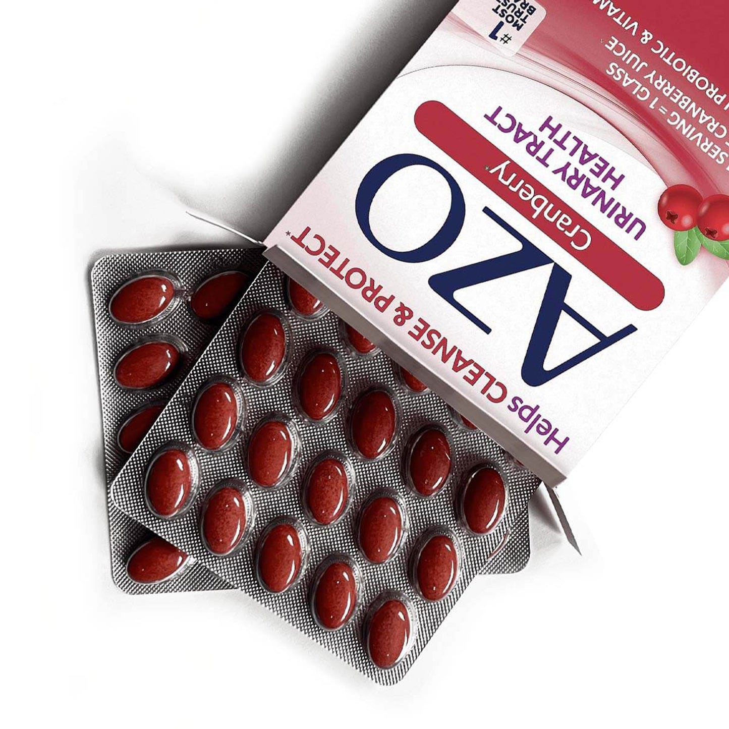 AZO® Urinary Pain Relief 60 mg - 110 mg - 500 mg - 30 mg Strength Vitamin C / Calcium / Cranberry / Bacillus Coagulans Tablet 50 per Box (884458_BX)
