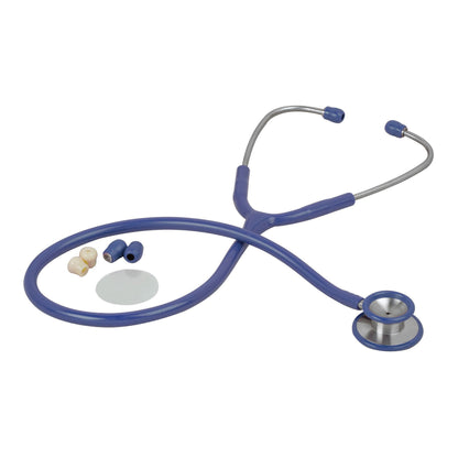 Veridian Clinician Stethoscope Blue 1-Tube 25 Inch Tube Double Sided Chestpiece (1226070_EA)