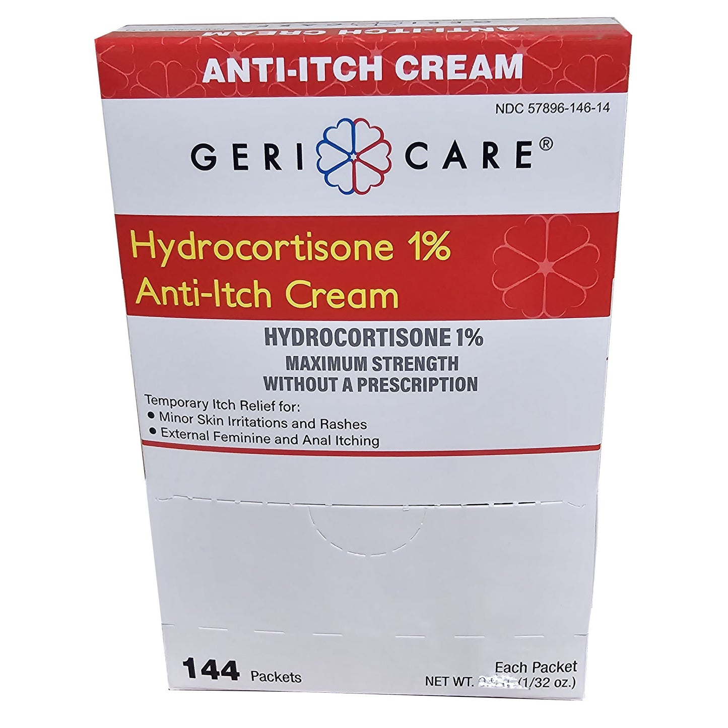 Geri-Care® Itch Relief 1% Strength Cream 144 Per Box Individual Packet (1234577_CS)