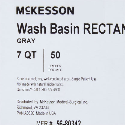 McKesson Wash Basin 7 Quart Rectangle NonSterile (1028129_EA)
