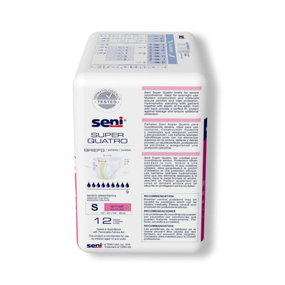 Seni® Super Quatro Unisex Adult Incontinence Brief Small Disposable Heavy Absorbency (1163838_PK)