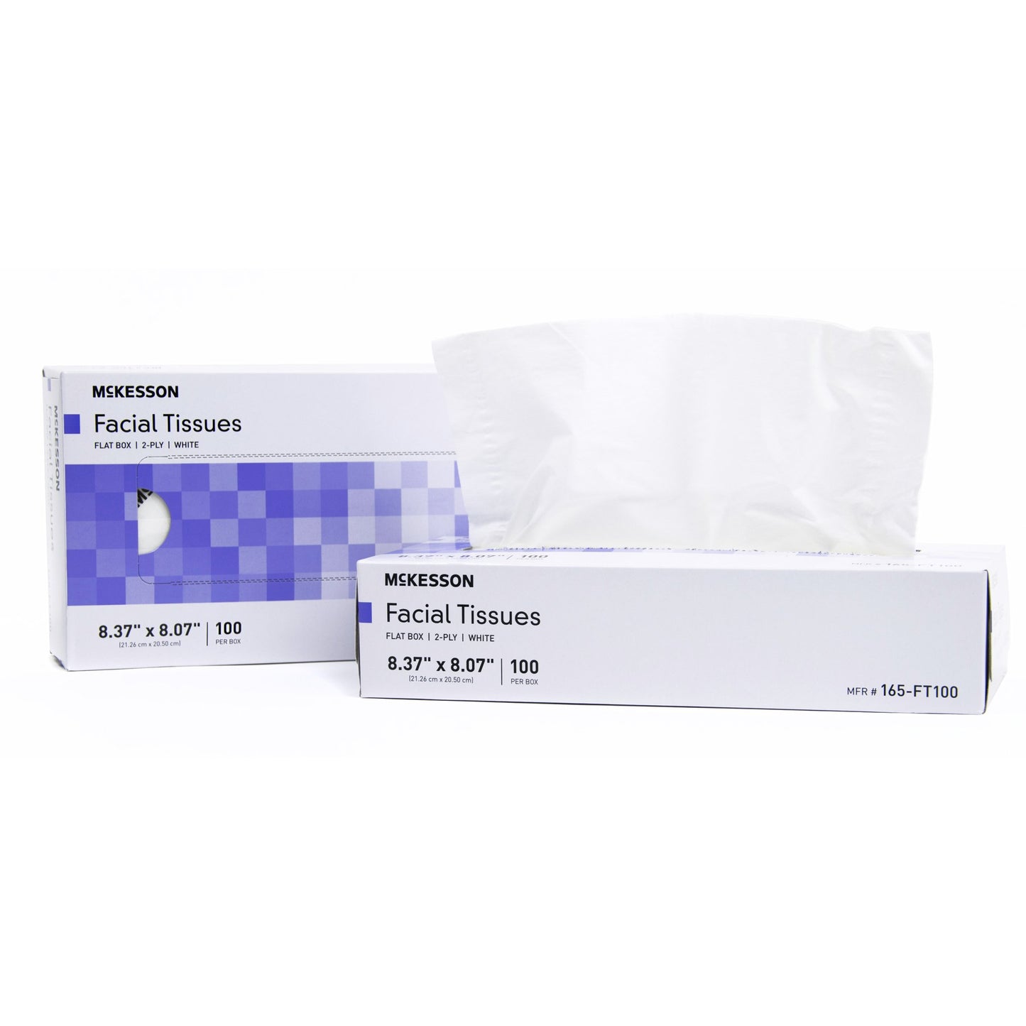McKesson Facial Tissue White 8.37 X 8.07 Inch 100 Count (1040596_BX)