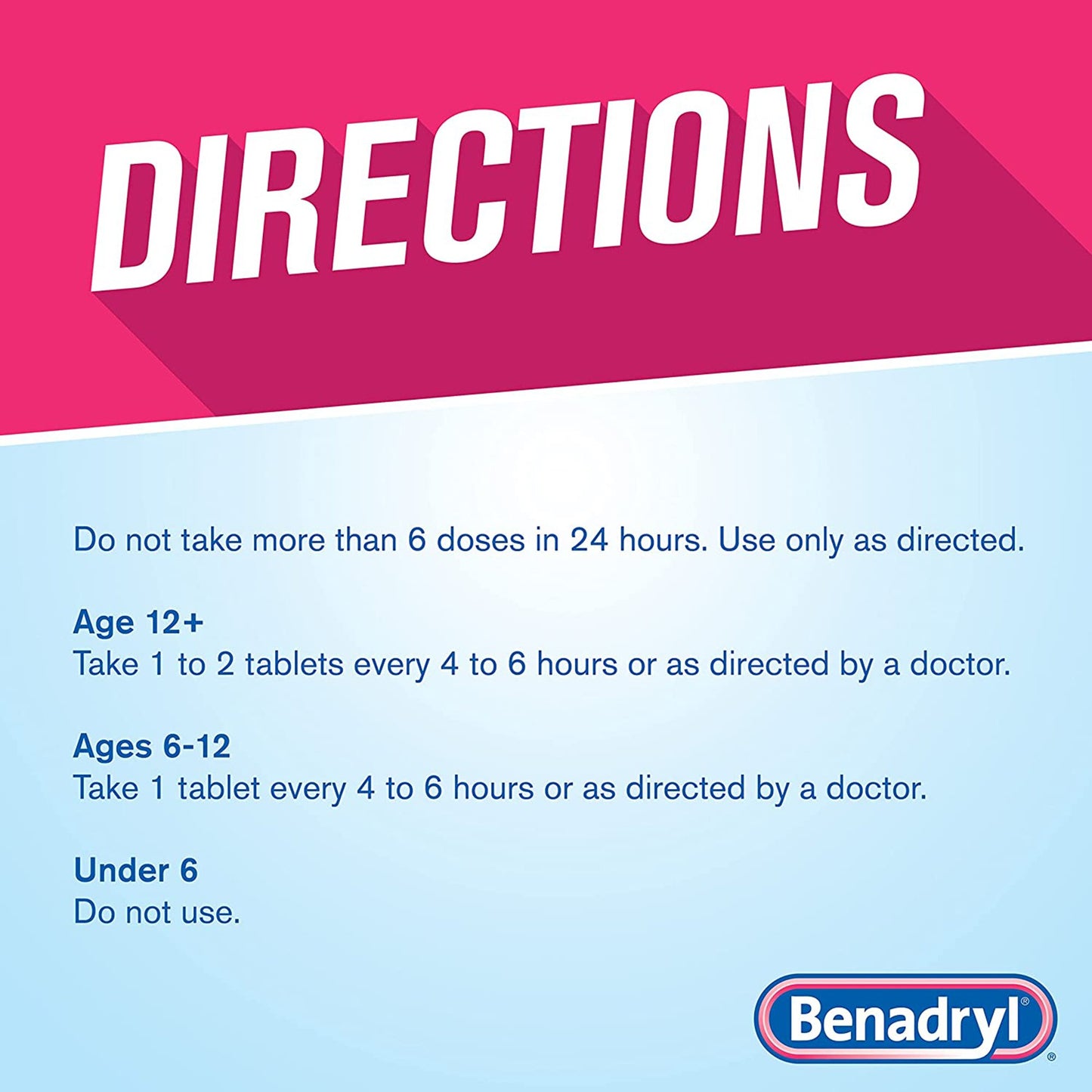 Benadryl® Allergy Relief 25 mg Strength Tablet 24 per Box (783320_CS)
