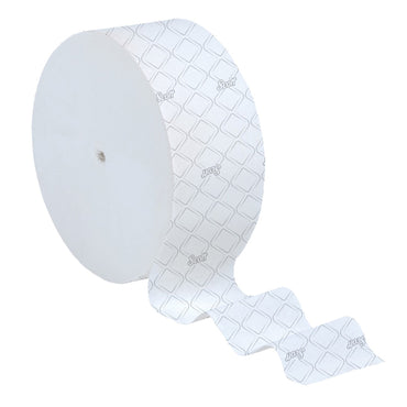 Scott® Essential Coreless JRT Toilet Tissue White 2-Ply Jumbo Size Coreless Roll Continuous Sheet 3-3/4 Inch X 1150 Foot (462011_CS)