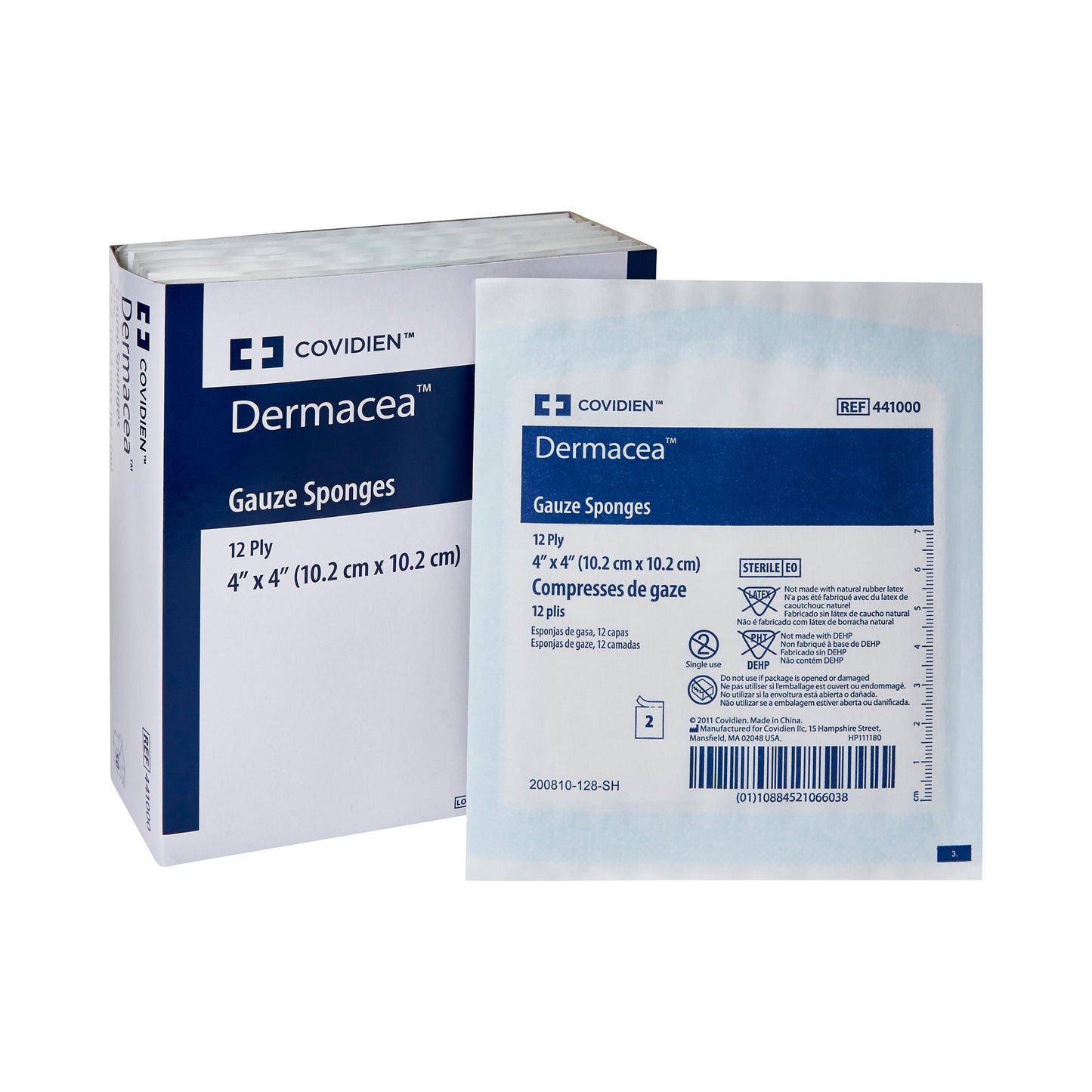 Dermacea™ Gauze Sponge 4 X 4 Inch 12-Ply Sterile 2 per Pack (763387_CS)