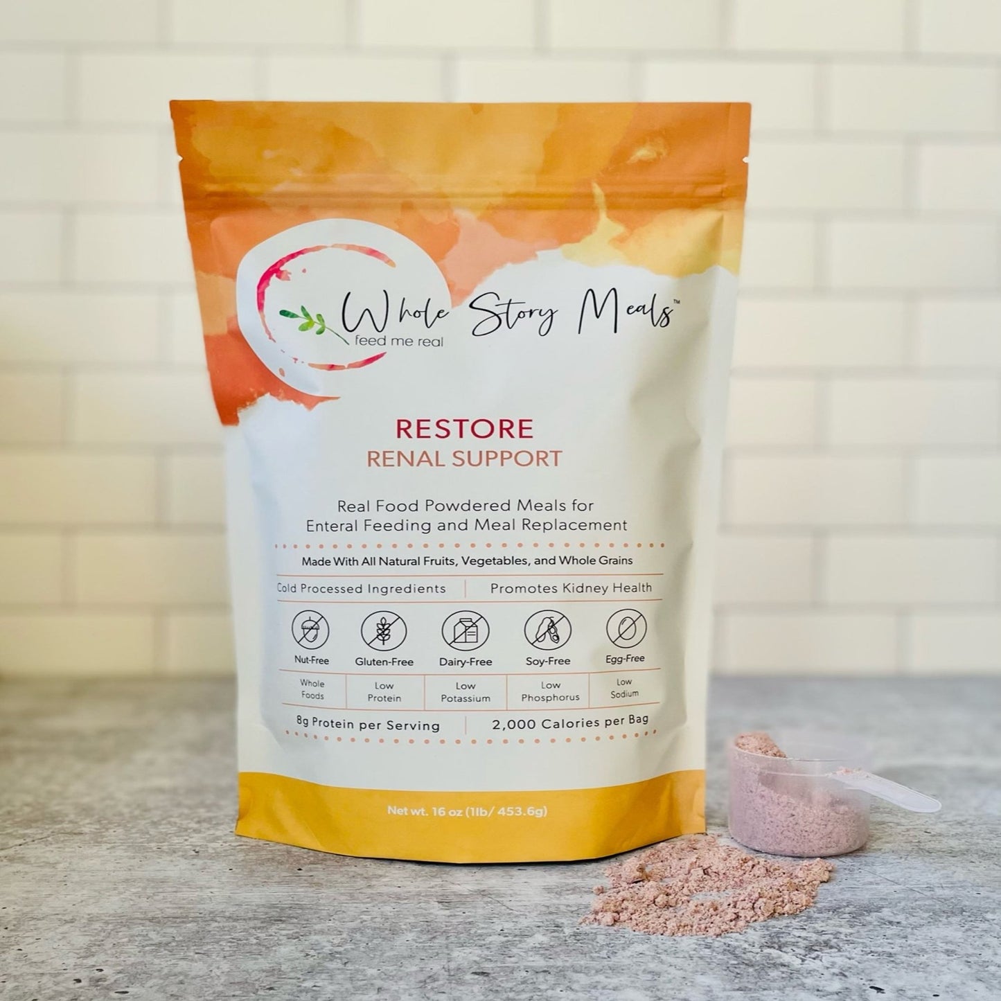 Restore Renal Support Oral Supplement Unflavored Powder 16 oz. Pouch (1223930_EA)