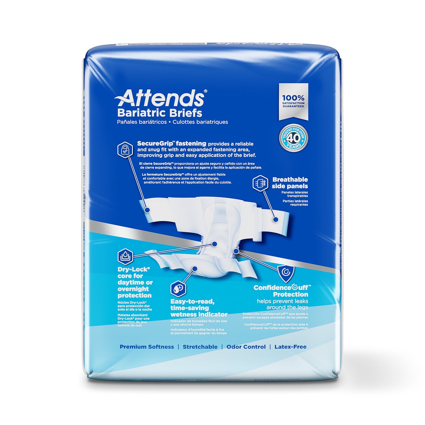Attends® Bariatric Unisex Adult Incontinence Brief 4X-Large Disposable Heavy Absorbency (955308_CS)