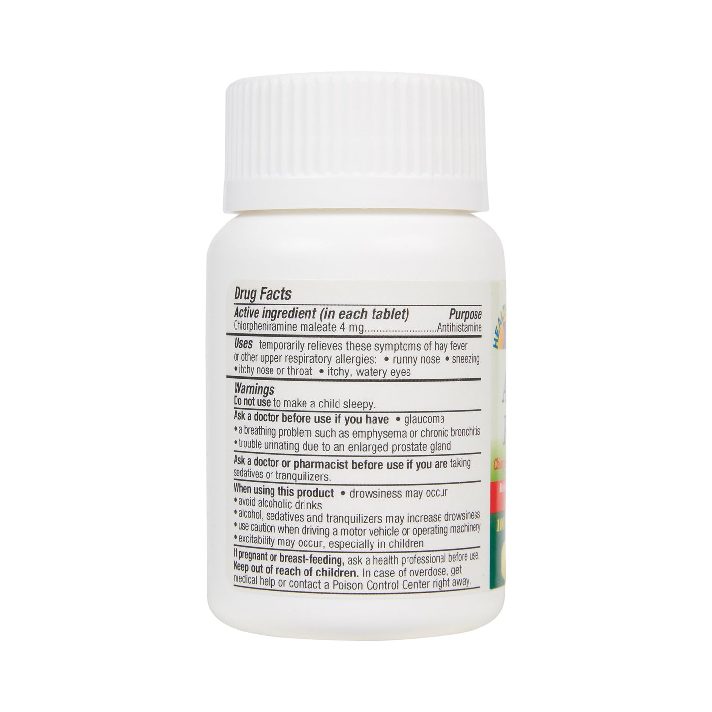 McKesson Brand Allergy Relief 4 mg Strength Tablet 100 per Bottle (880391_CS)