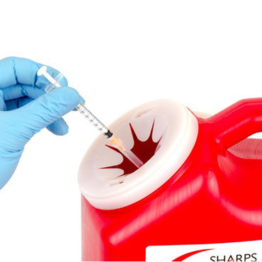 Mail System® Pro-Tec® Mailback Sharps Container Red Base 9 L X 6 W X 7-1/2 H Inch Vertical Entry 1 Gallon (666133_EA)