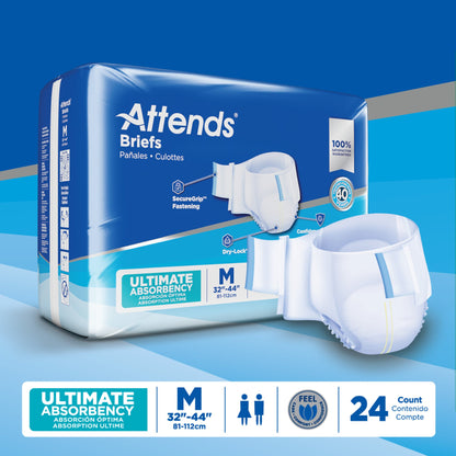 Attends® Advanced Unisex Adult Incontinence Brief Medium Disposable Heavy Absorbency (950223_BG)