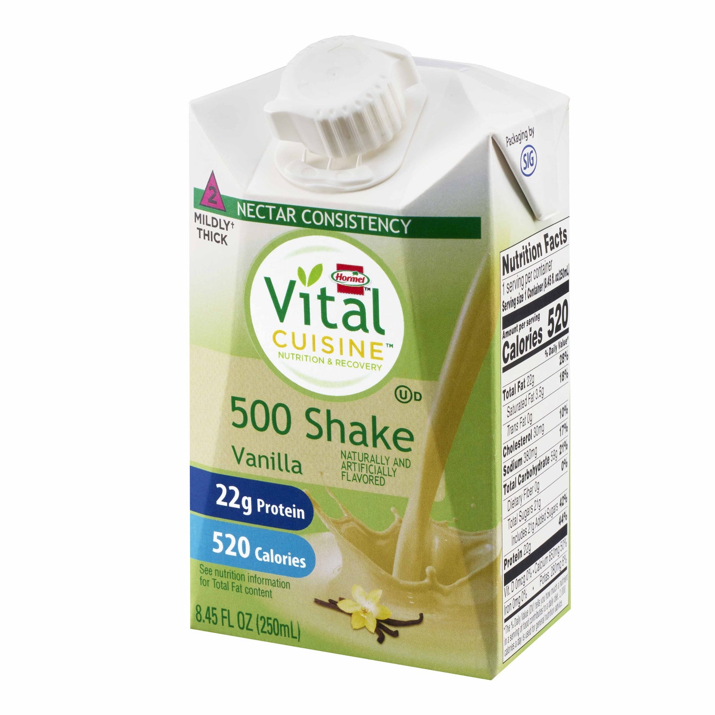 Hormel Vital Cuisine® 500 Shakes Oral Supplement Vanilla Flavor Liquid 8.45 oz. Carton (1083957_EA)