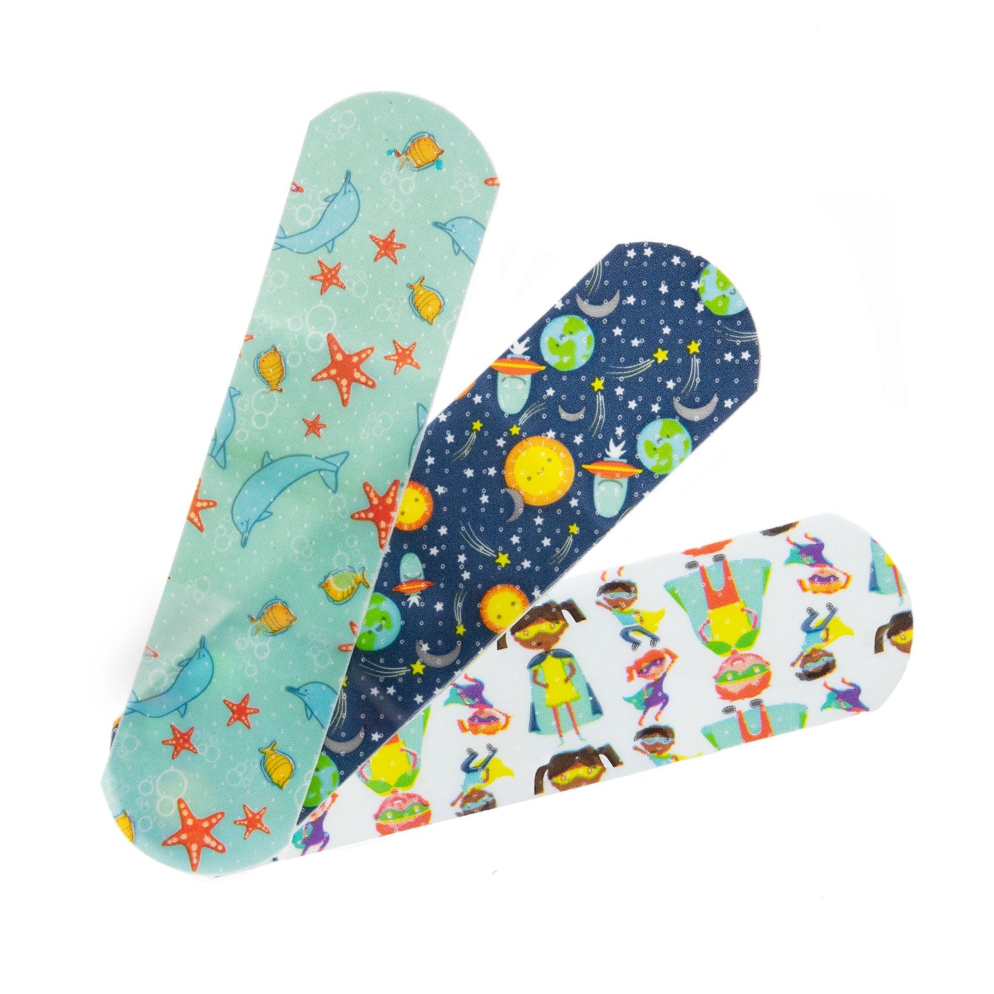 McKesson Kids™ Adhesive Strip 3/4 X 3 Inch Plastic Rectangle Kid Design (Assorted Prints) Sterile (1110980_BX)