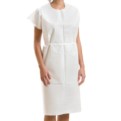 Graham Medical Products Patient Exam Gown Medium / Large White Disposable (194589_CS)