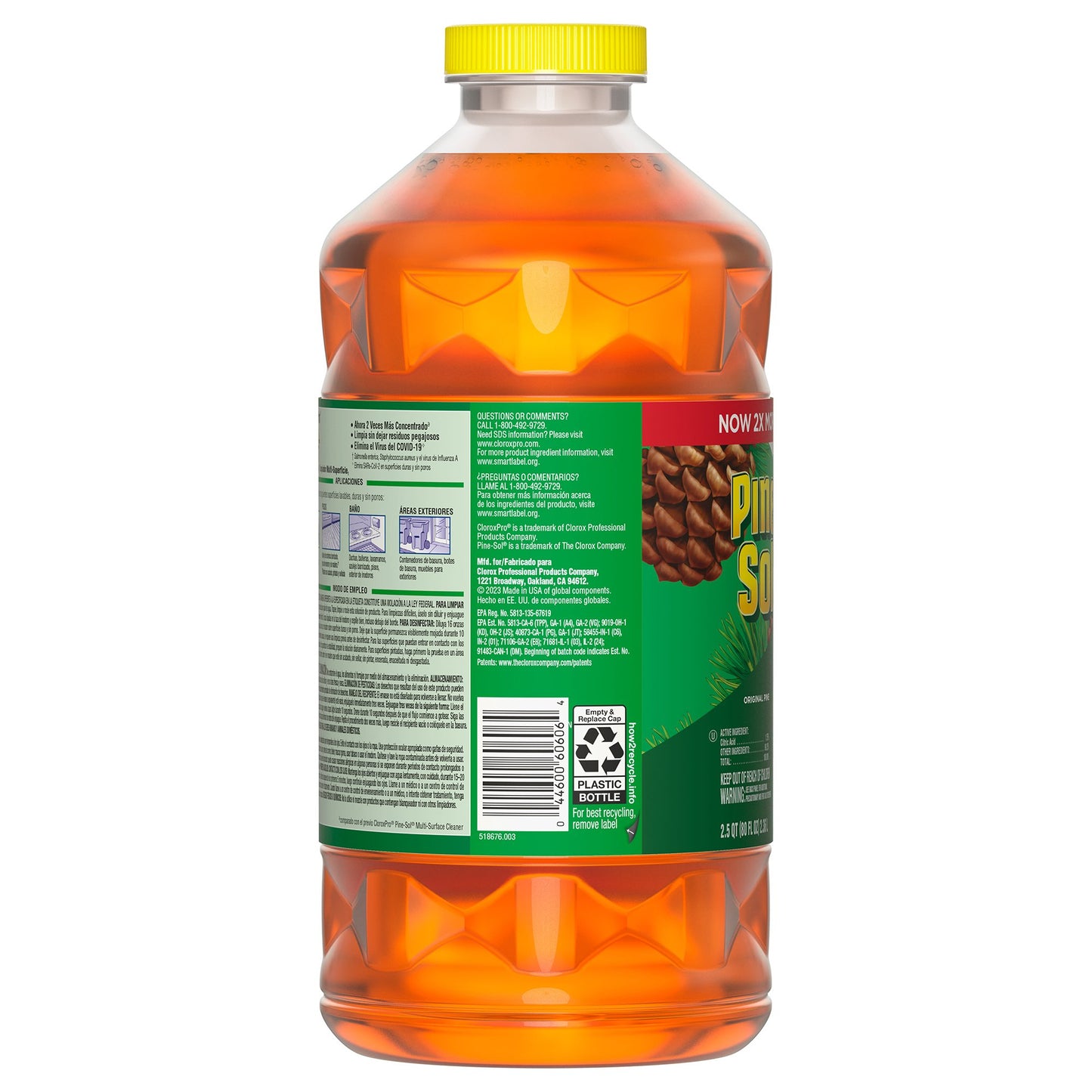 Pine-Sol® Surface Disinfectant Cleaner Broad Spectrum Manual Pour Liquid 80 oz. Bottle Pine Scent NonSterile (1255978_CS)