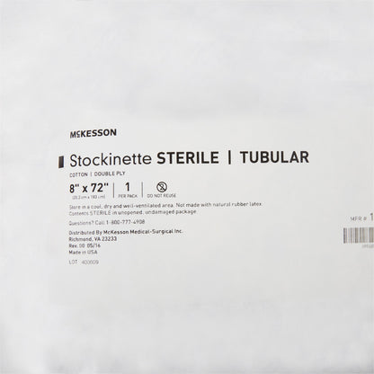 McKesson Surgical Stockinette Tubular 8 X 72 Inch Sterile (457659_CS)