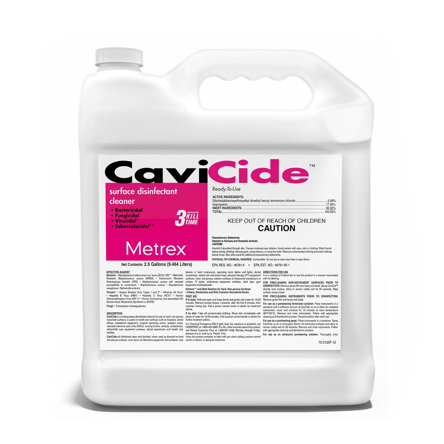 CaviCide™ Surface Disinfectant Cleaner Alcohol Based Manual Pour Liquid 2.5 gal. Jug Alcohol Scent NonSterile (1043861_CS)