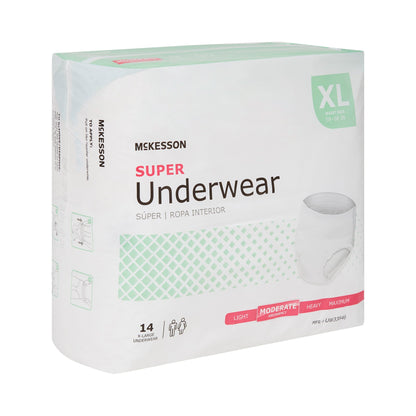 McKesson Unisex Adult Absorbent Underwear Pull On with Tear Away Seams X-Large Disposable Moderate Absorbency (1123834_BG)