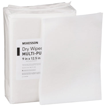 McKesson Task Wipe Medium Duty 48 Count Poly Pack 9 X 12-1/2 Inch NonSterile Disposable (864655_PK)