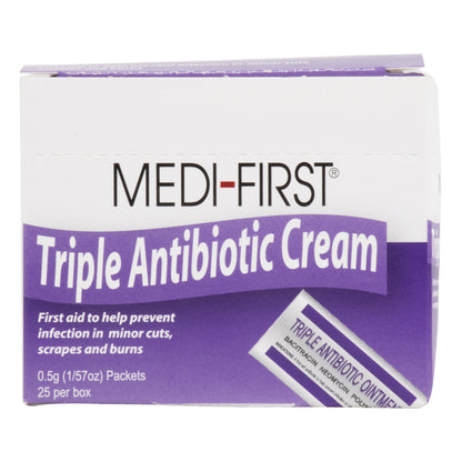 Medi-First® First Aid Antibiotic Bacitracin / Neomycin / Polymyxin B Ointment 0.5 Gram Individual Packet (337028_CS)