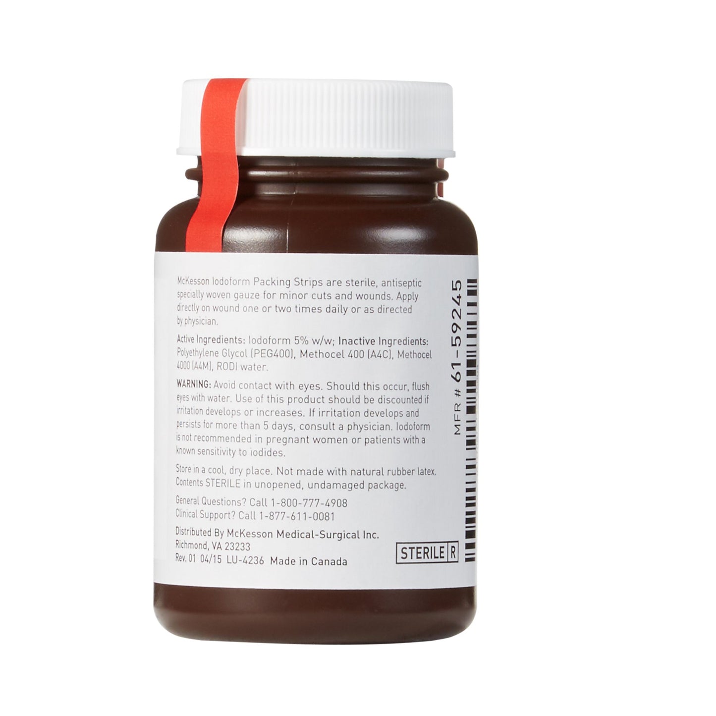 McKesson Wound Packing Strip Iodoform 1/2 Inch X 5 Yard Sterile Antiseptic (470441_BT)