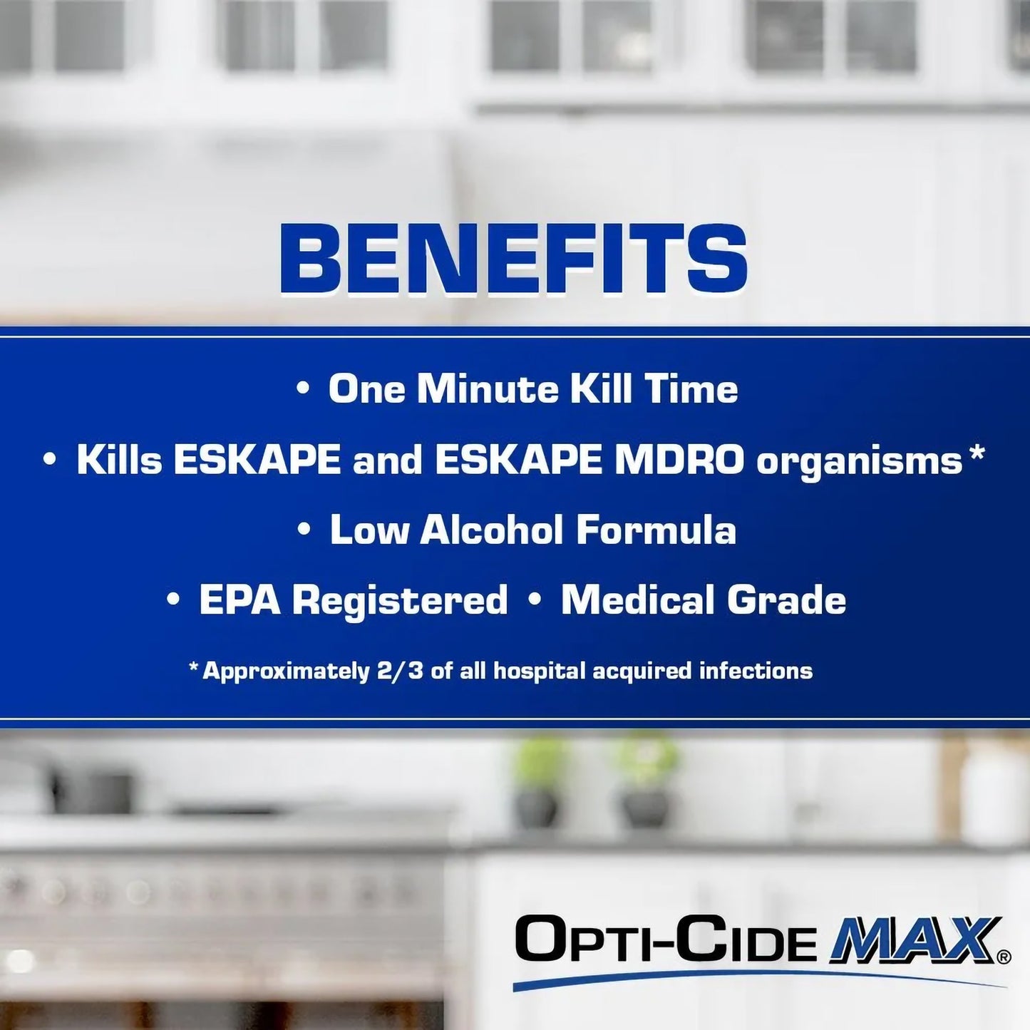 Opti-Cide® Max Surface Disinfectant Cleaner Premoistened Alcohol Based Manual Pull Wipe 160 Count Canister Alcohol Scent NonSterile (1100339_CS)