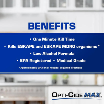 Opti-Cide® Max Surface Disinfectant Cleaner Premoistened Alcohol Based Manual Pull Wipe 160 Count Canister Alcohol Scent NonSterile (1100339_CS)