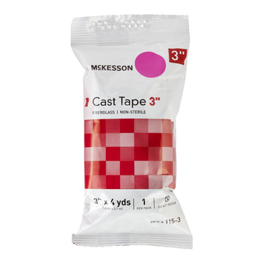 McKesson Cast Tape 3 Inch X 12 Foot Fiberglass Pink (733696_BX)