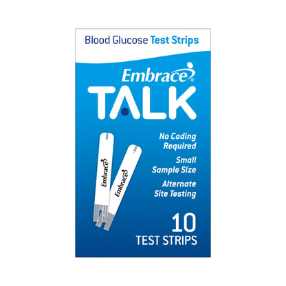 Embrace® Blood Glucose Test Strips 10 Strips per Pack (1146707_VL)