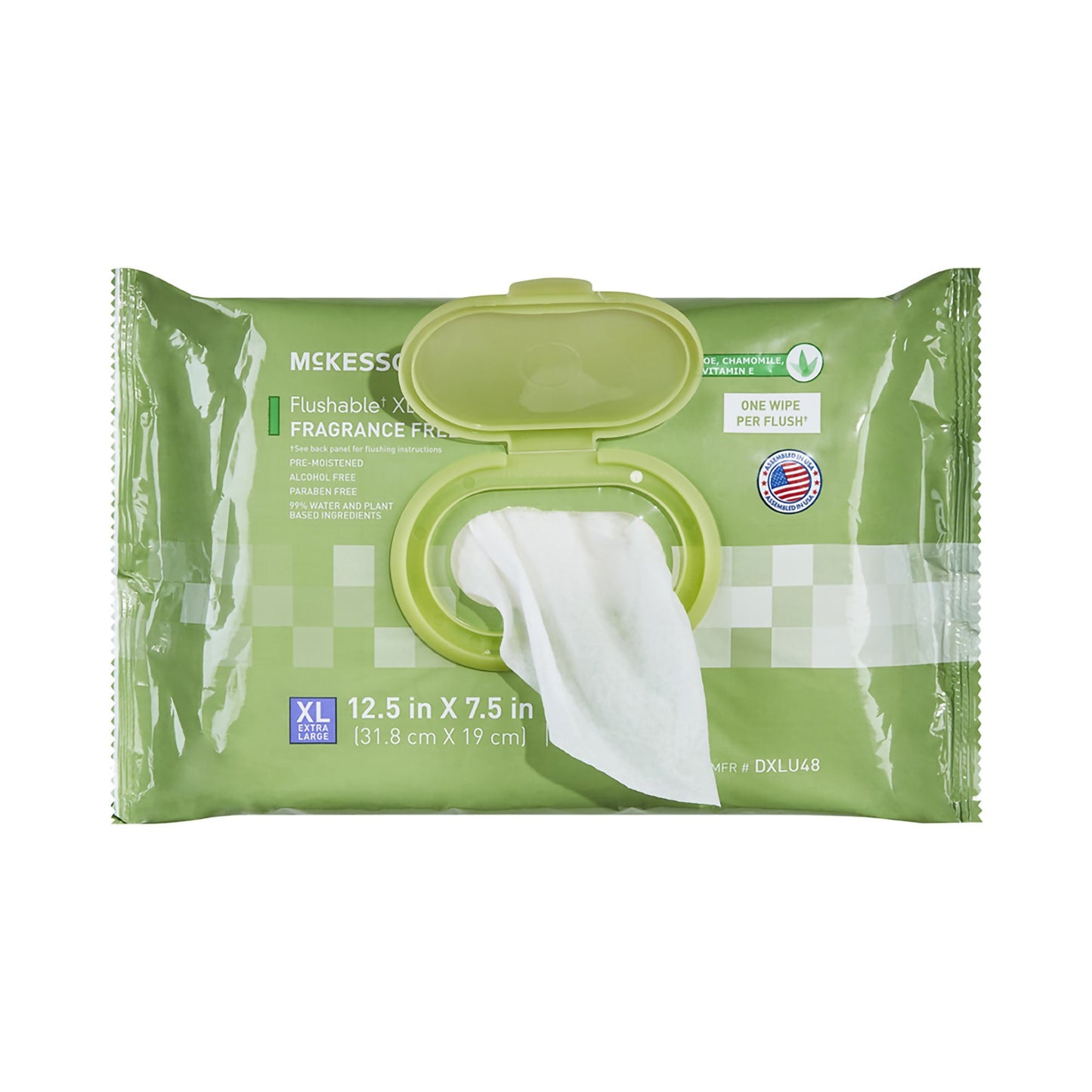 McKesson Flushable Personal Wipe Soft Pack Unscented 48 Count (1241745_PK)