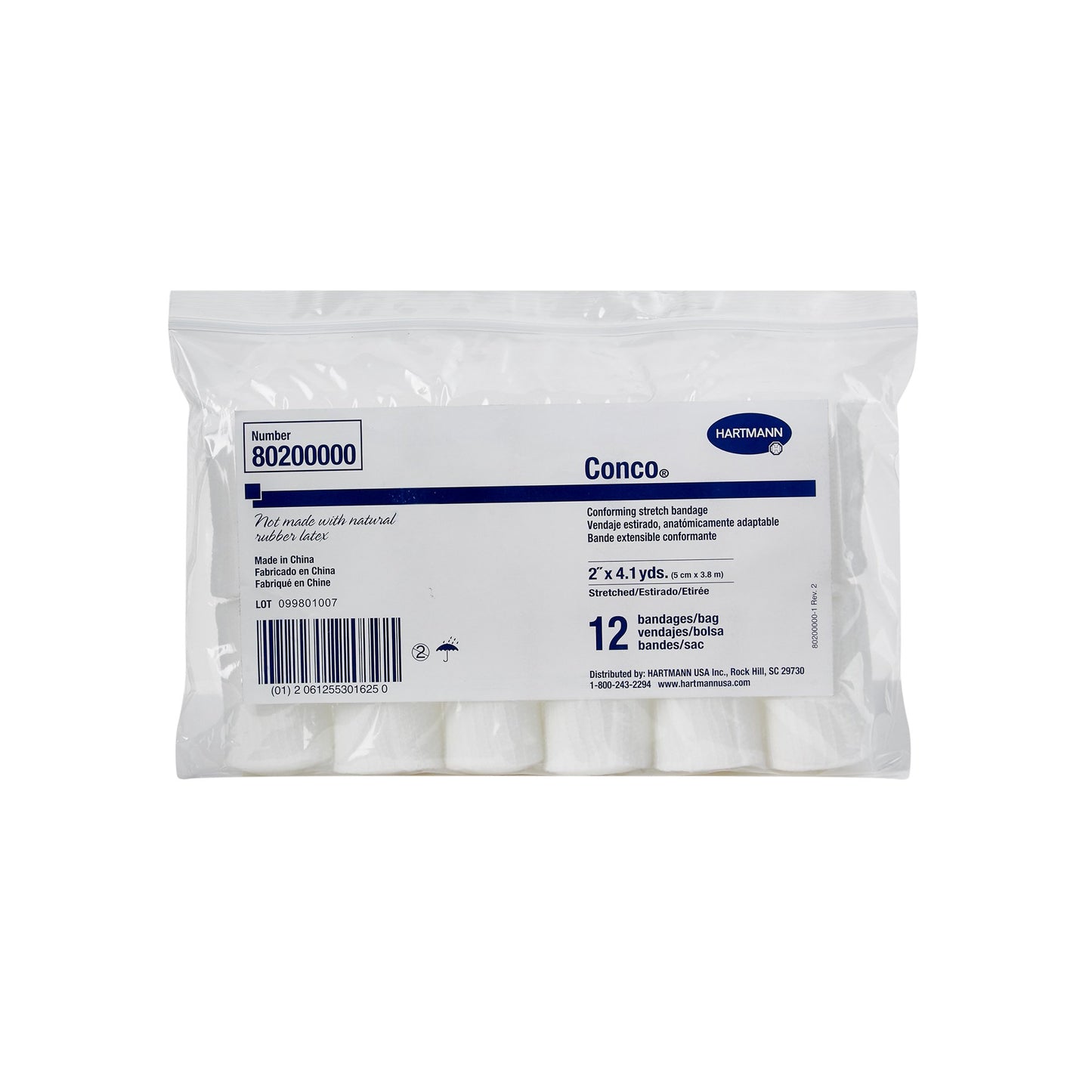 Conco® Conforming Bandage 2 Inch X 4-1/10 Yard 1-Ply NonSterile 12 per Pack (778836_CS)