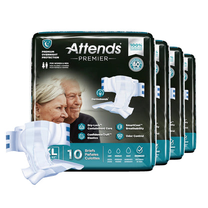 Attends® Premier Unisex Adult Incontinence Brief X-Large Disposable Heavy Absorbency (1128075_BG)