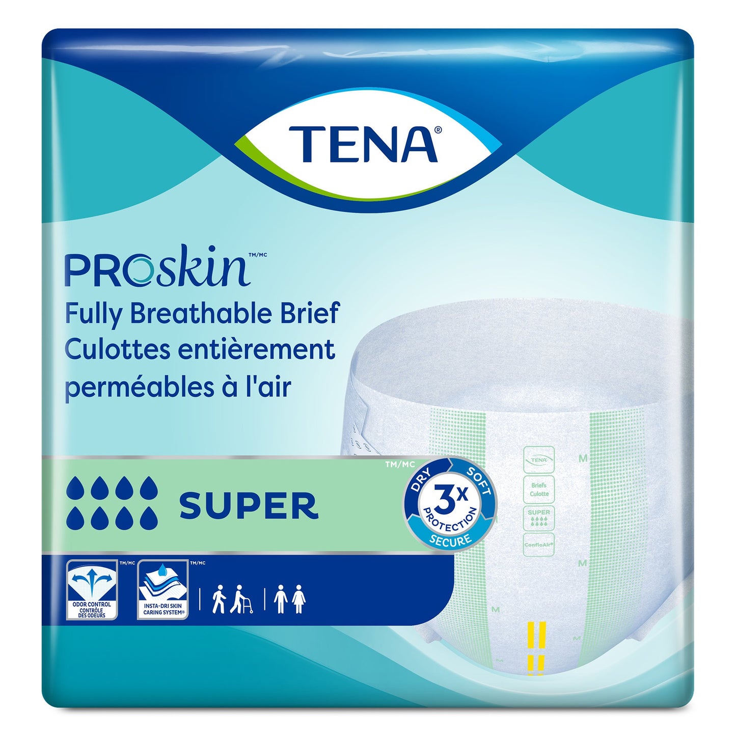 TENA ProSkin™ Super Unisex Adult Incontinence Brief X-Large Disposable Heavy Absorbency (628594_BG)