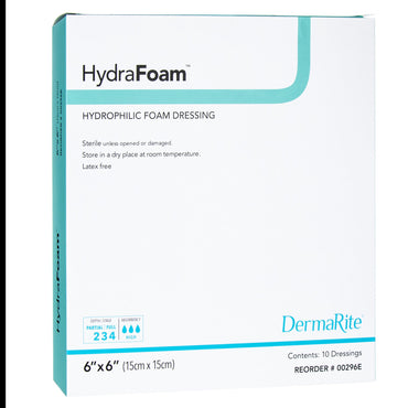 HydraFoam™ Foam Dressing 6 X 6 Inch Without Border Waterproof Backing Nonadhesive Square Sterile (719723_EA)