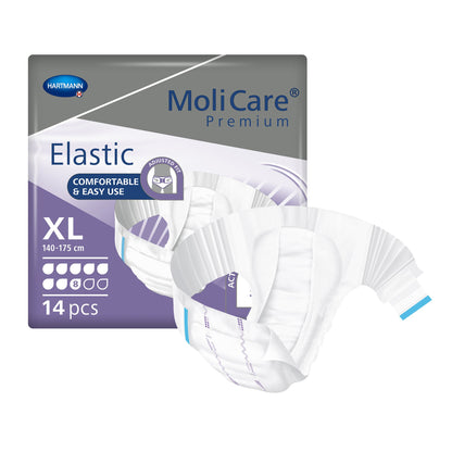MoliCare® Premium Elastic 8D Unisex Adult Incontinence Brief X-Large Disposable Heavy Absorbency (1174293_BG)